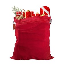 Big Velvet Santa Bag 31x28 Inch Super Soft Drawstring Christmas Gift Bag Larg...
