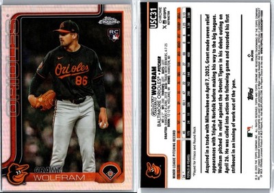 2025 Topps Chrome Update Grant Wolfram Refractor #USC31