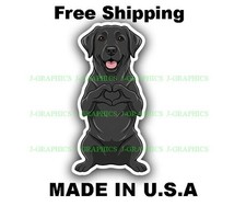Black Labrador Lab Dog Vinyl Decal Sticker Pet Puppy Friend