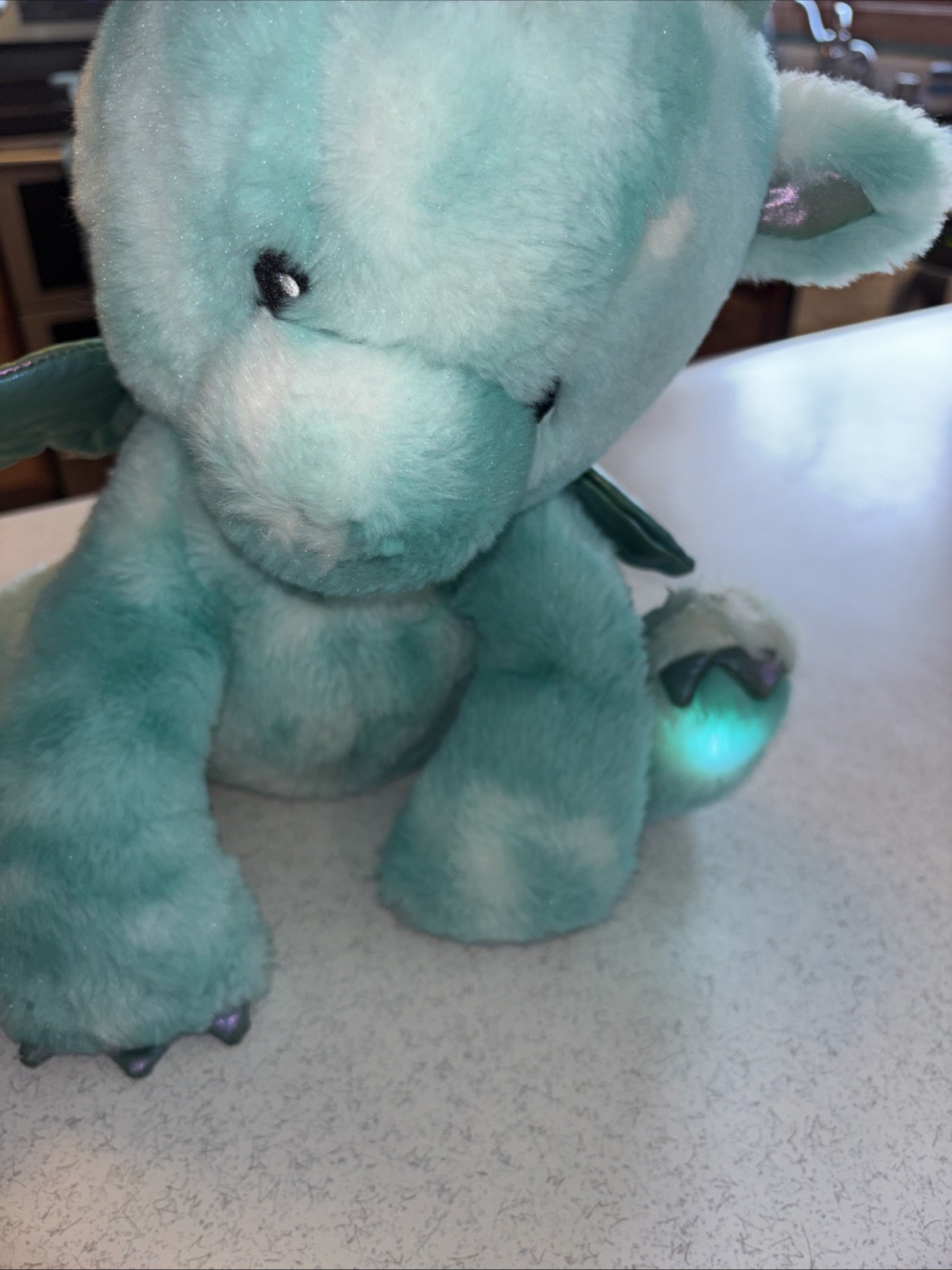 FAO Swartz DRAGON Glow Brights Plush LED Lights with Sound 12” in Plush Cute!