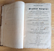 1823 Dictionary of Practical Surgery by Samuel Cooper Vol 1