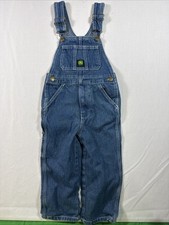 John Deere Overalls Toddler Size 4 Regular Blue Denim Jean Bib Suspender