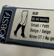 JOBST Relief 30/40 Knee High OPEN TOE Small Petite Beige