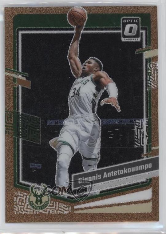 2023 Panini Donruss Optic Copper Glitter Prizm 76/99 Giannis Antetokounmpo hs9