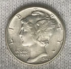 1945 P Mercury SILVER Dime !!Uncirculated!! Great Details&Luster*Free Shipping*
