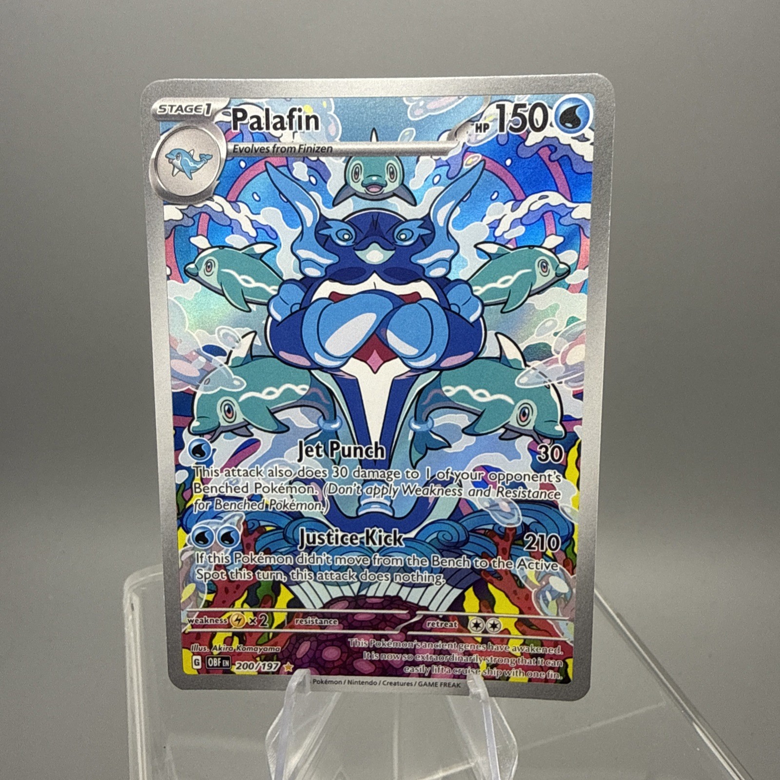-NEW- 2023 Pokemon Palafin (200/197)-Full Art-Obsidian Flames-Illustration Rare