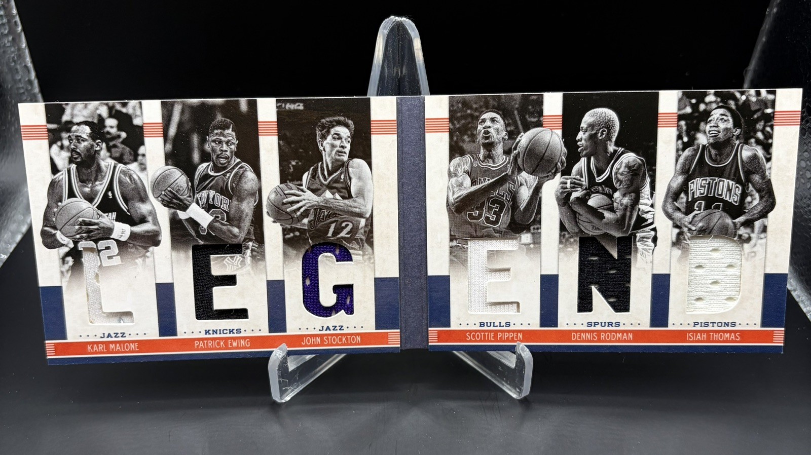 2011-12 Preferred jersey Pippen Rodman Stockton Malone Ewing Thomas /150