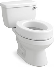 Carex Rehausseur de Siège de Toilette, Siège de Toilette Surélevé Allongé Ajoute 3,5 Pouces aux Toilettes