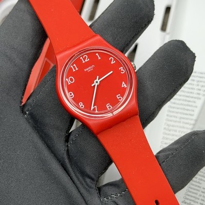 Swatch Watch GR175 Gent Sunetty Unisex 34mm Red Dial Analog #2983