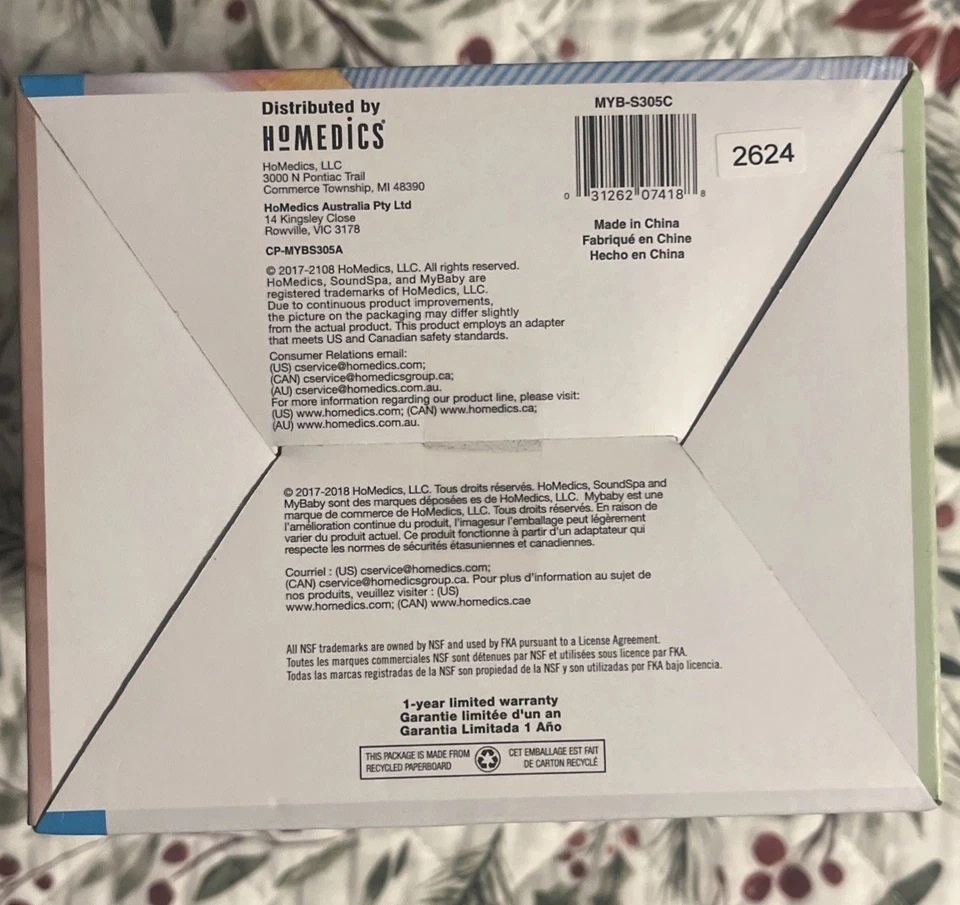 SoundSpa Lullaby de Homedics Sonido Calmante y Espectáculo de Luces para Guardería Foto 3 de 4