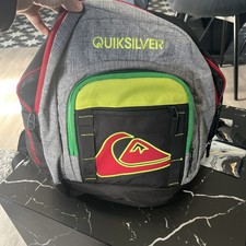 Vintage Y2K Quiksilver Plecak Torba Odzież surfingowa Wave Skater Kolorowe 15" Plamy, Marker
