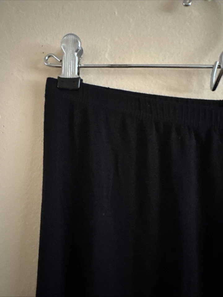 Eileen Fisher Leggings Black Viscose Spandex Elastic Waist Women's Size Small - Image 3 of 4