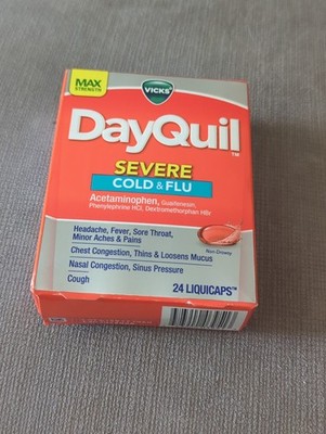 Vicks Dayquil Daytime Severe Cough Cold & Flu Relief LiquiCaps Max Strength 24ct
