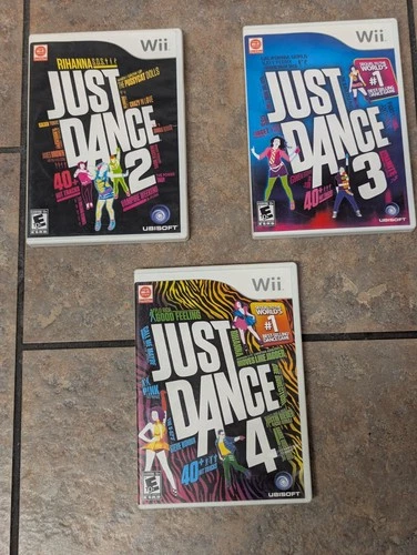 Nitendo Wii Just Dance Game Bundle Lot