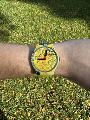 NEW🚨 Swatch BASQUIAT Hollywood Africans SUOZ354 Art Collaboration