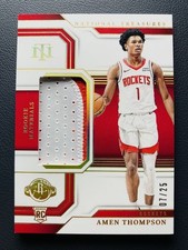 2023-24 Panini National Treasures Amen Thompson Rookie RC Prime Patch /25