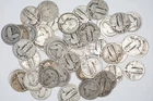 1916-1930 PDS Standing Liberty Silver Quarter Lot of $13.25 Face Value, 53 Coins
