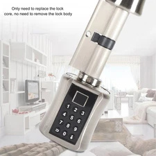 Smart Cylinder Lock Fingerprint Scanner Quick Unlock Aluminium Alloy Low Power