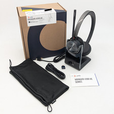 Poly Voyager 4320 Bluetooth Stereo Headset w/ Charging Stand 77Z32AA Black