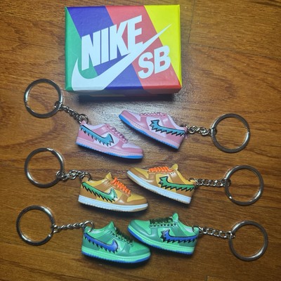 SB Dunk Low Grateful Dead 3D Mini Sneaker Keychain and Shoe Box Option