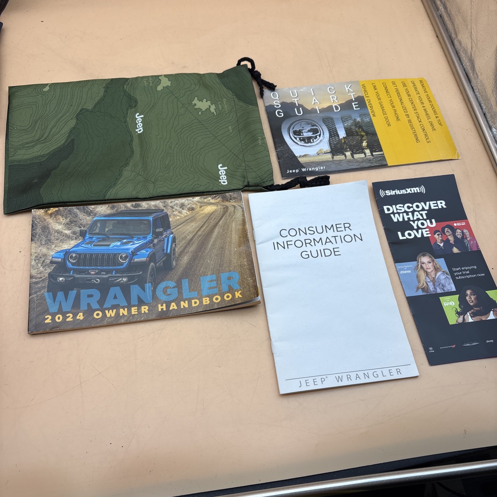 2024 Jeep Wrangler Owners Manual, Quick reference Guide With Case Included