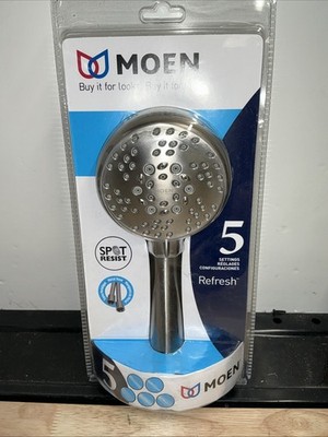 Moen 26558SRN Refresh Six-Function 5.5'' Sprayhead Handshower Showerhead Magnetix