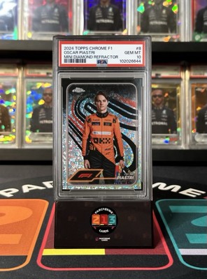 2024 Chrome Formula 1 F1 Drivers Mini-Diamond Refractor Oscar Piastri #8 PSA 10