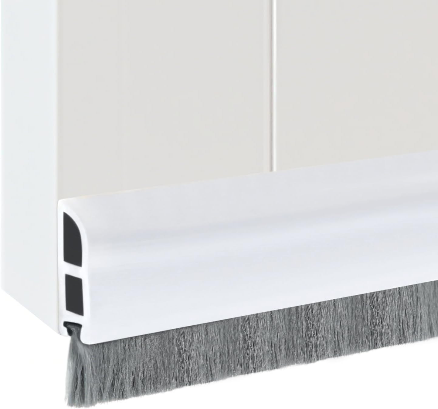 Door Brush Strip, Self-Adhesive Door Draft Excluder Strip Brush, Cuttable Draugh