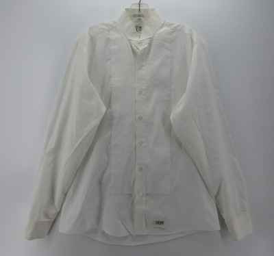 VINTAGE After Six Shirt Men 15-15 1/2 White Tuxedo Bib Pleated 70s 80s Formal *