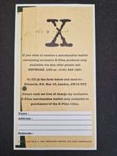 Akte X - 1996 - Merchandise Form - Faltblatt/Flyer #W911