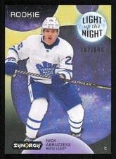 2022-23 Synergy Light Up Rookies Neon Yellow #LNRNA Nick Abruzzese /699