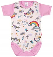 Kurzarm-Body Aus 100 % Baumwolle Mit Einhornmotiv, GrößE 68, Klekle