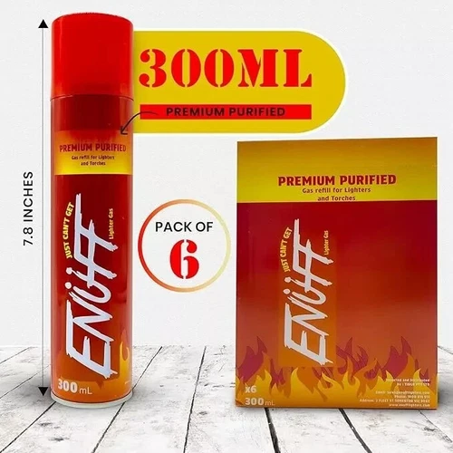 Enuff Premium Gas Refill for butane Lighters - Purified Torch Fuel 300ml 6 buy - Picture 2 of 6
