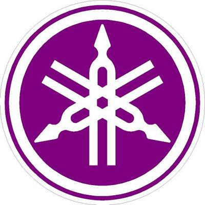 Cool Yamaha Motorcycle Sticker Set - Purple Bow & Twin Air Emblem Decals 9 thumbnail image
