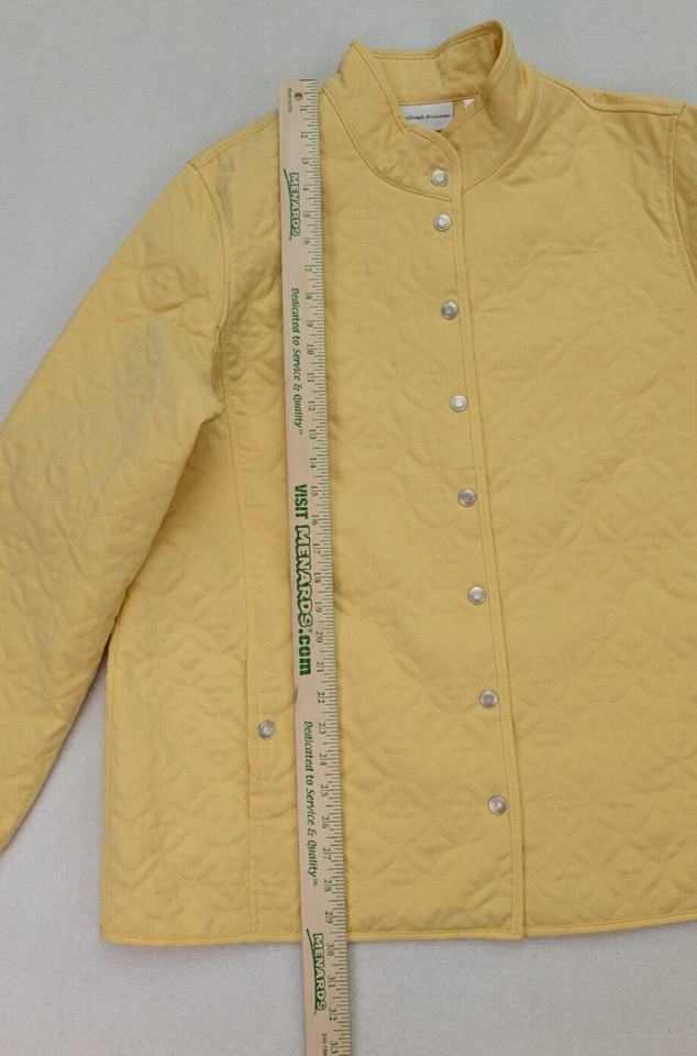 Alfred Dunner Women's Jacket Size 18 Yellow Quilted Light Weight eBay