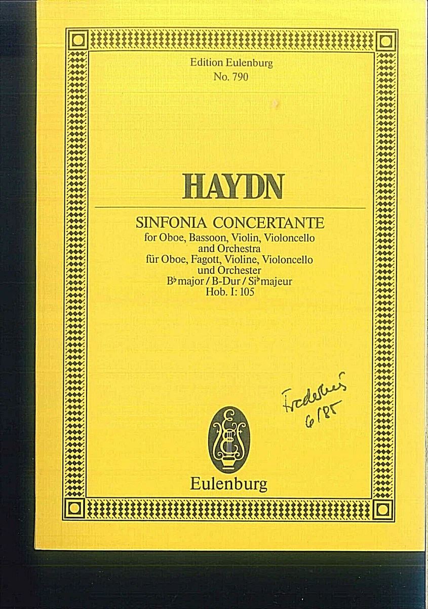 Haydn: Sinfonia Concertante B Major, Hob. 1:105 ~ Miniature | eBay