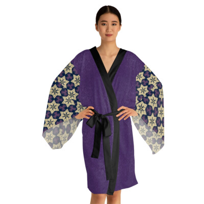 KIMONO JACKE-KIMONO MORGENMANTEL-KIMONO SATIN-KIMONO STRAND KLEID LANG BOHO