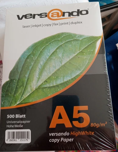 Büro,Schule:DIN A 5, Kopierpapier, 2x 500 Blatt,orig. verpackt NEU