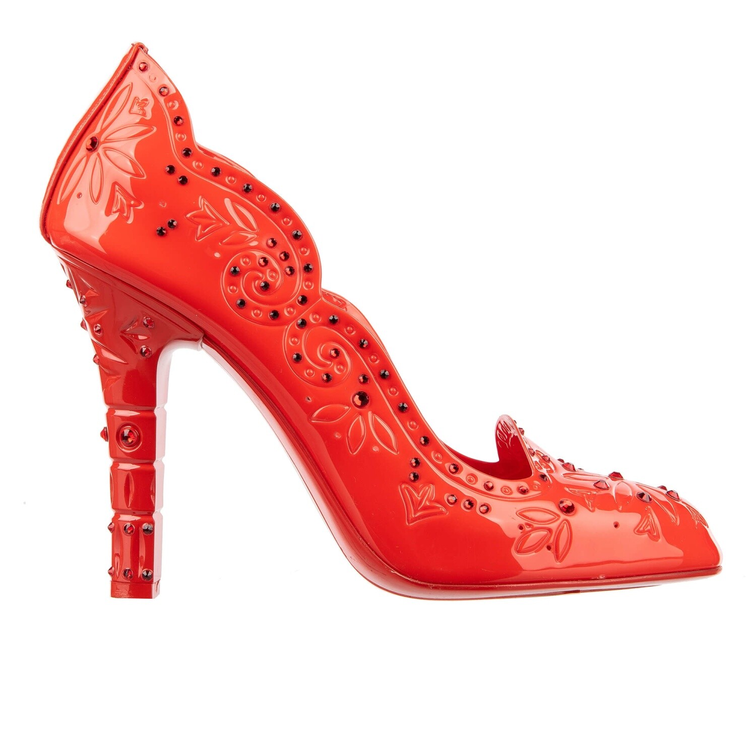 DOLCE & GABBANA Cinderella PVC Crystal Pumps Heels Red 39 9 09479
