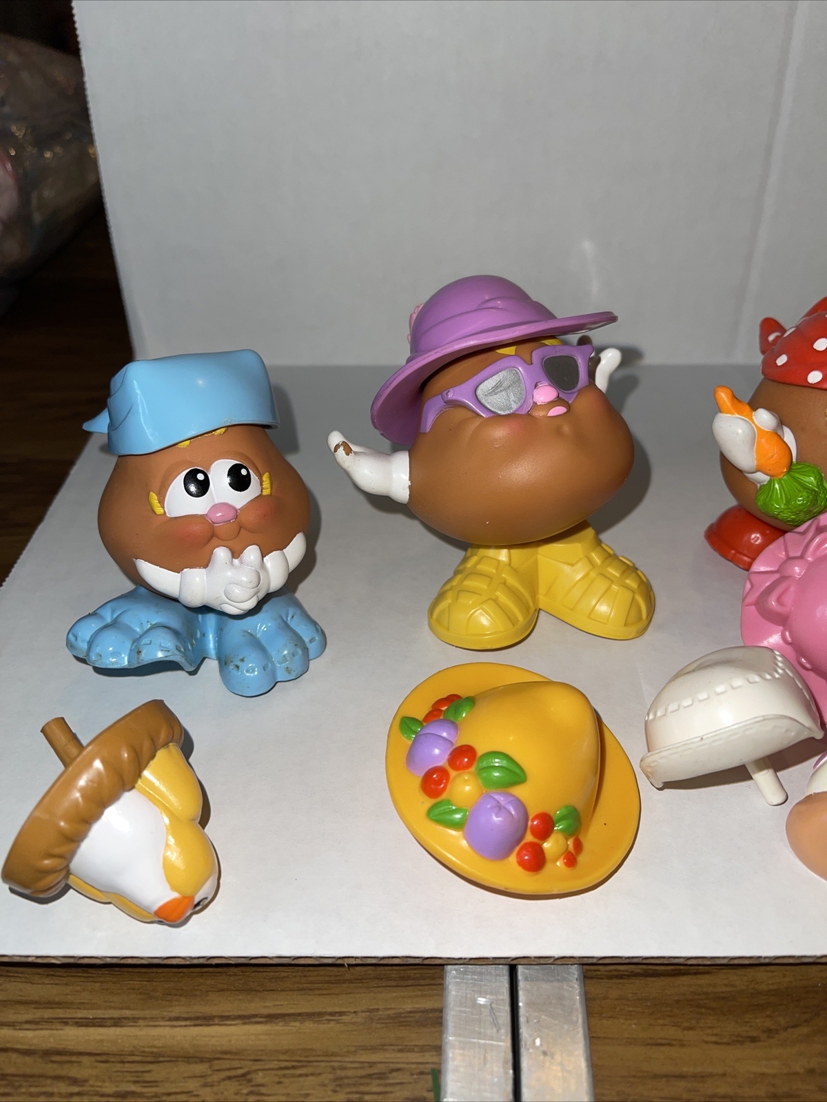 Vintage Mini Mr Potato Head Spud Kids Babies Hasbro 1986 Lot of 4