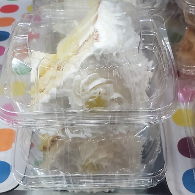 Clear Hinged Lid Containers One Conpartment (6×5 3/4 ×3) 4×125 pack 
