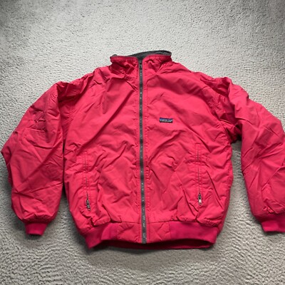 Vintage Patagonia Jacket Womens Large Pink Full Zip Fleece Lined USA Made  5157