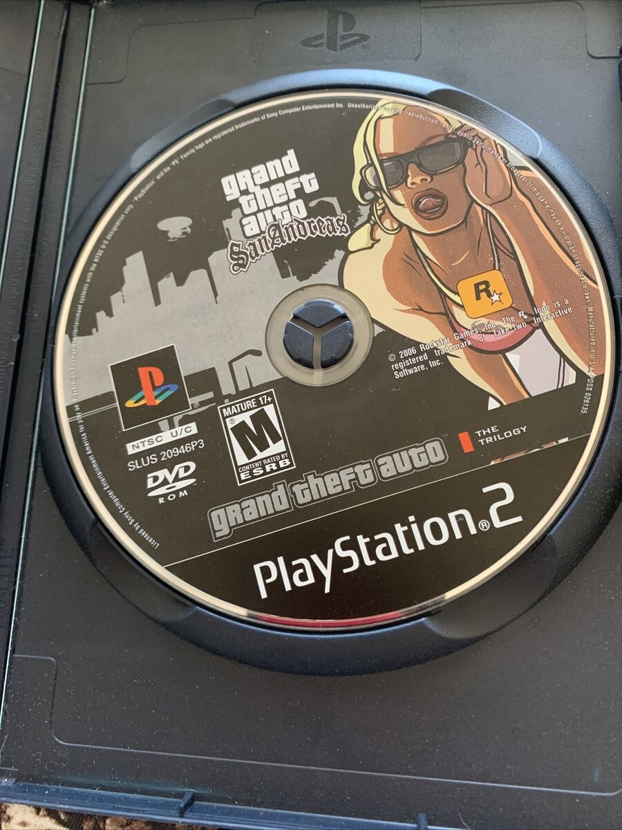 Grand Theft Auto GTA San Andreas Sony PlayStation PS2 No Manual Or Map