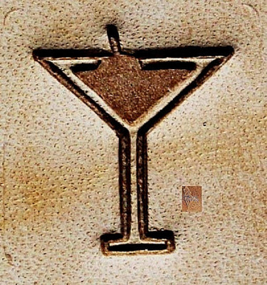 CRAFTOOL - TANDY LEATHER - MINI  2D 3D STAMP - 8856 - MARTINI - 8856-00 - NEW