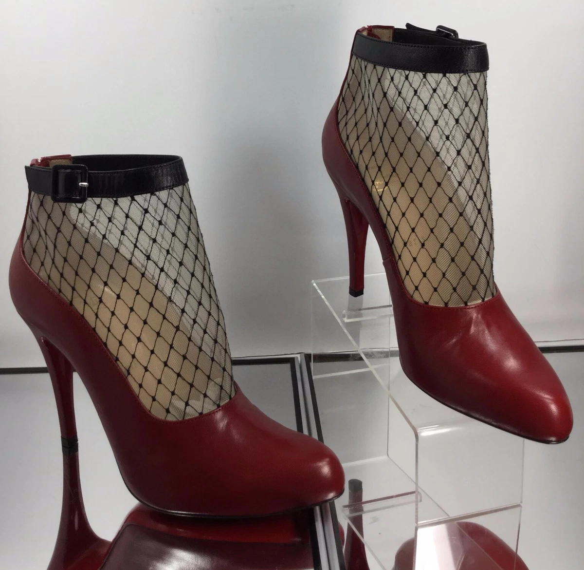 Louboutin outlet fishnet boots