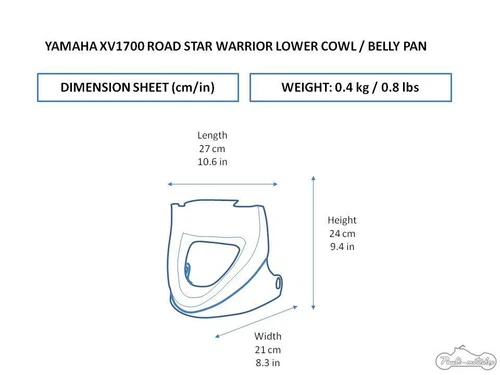 YAMAHA XV1700 ROAD STAR WARRIOR LOWER COWL / BELLY PAN