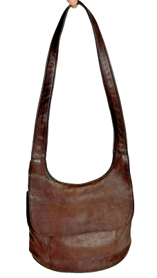 Vintage Tignanello Genuine Pebble Leather Brown Flap Front 