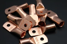 2 GAUGE COPPER #10 RING 100 PK CRIMP TERMINAL CONNECTOR AWG BATTERY LUG CUR210