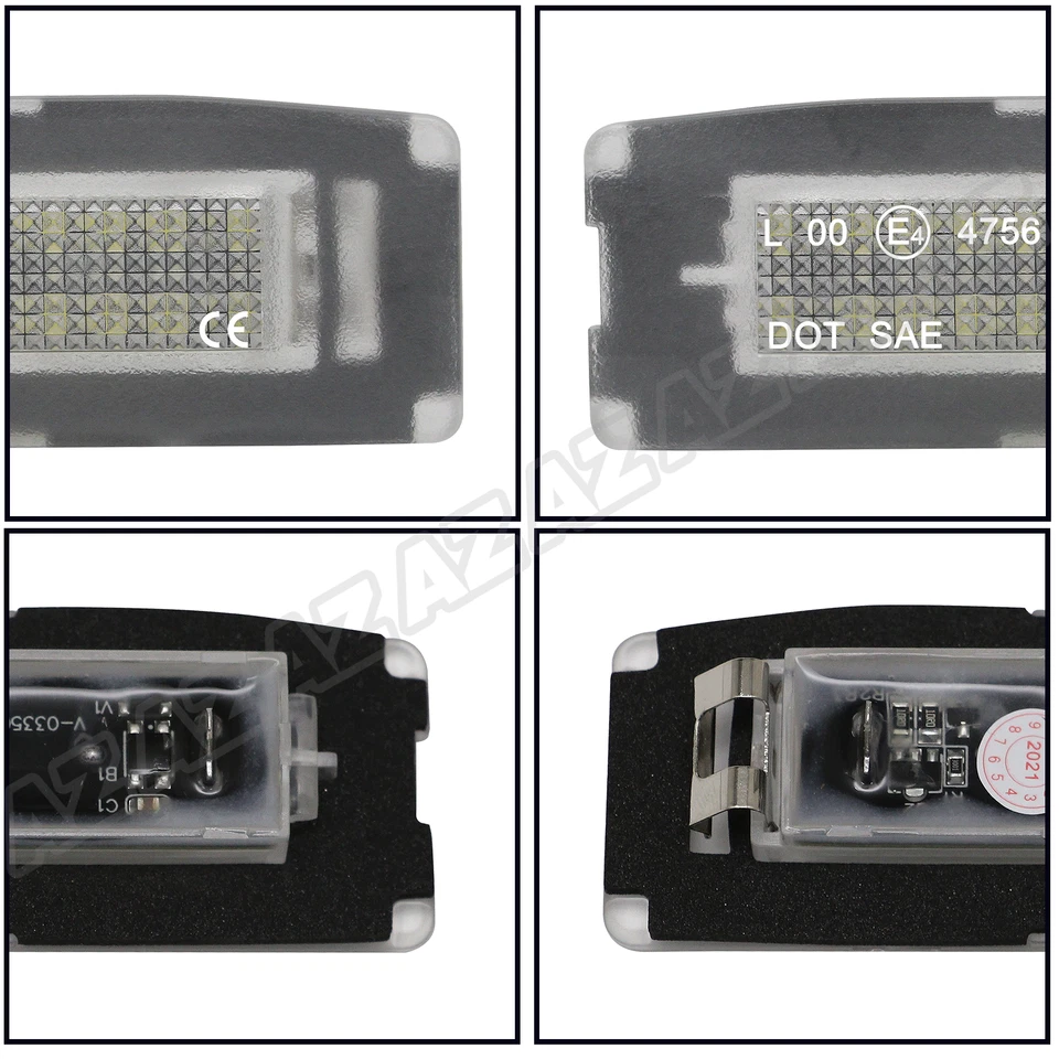 White LED License Plate Number Light Tag Lamp Fit For Maserati Ghibli 2014-2016  Foto 4 de 4