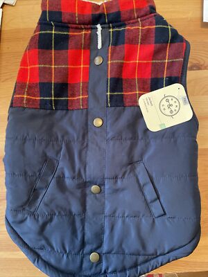Bond & Co Plaid Dog Jacket, Large New WTags  Soft ,Warm Inside